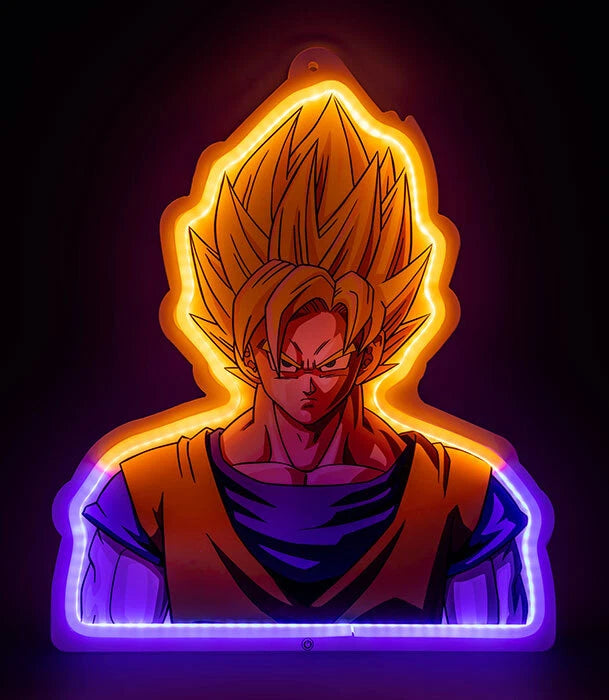 Dragon Ball Z Goku Super Saiyan II Neon Wall Lamp Wall Light Lamp