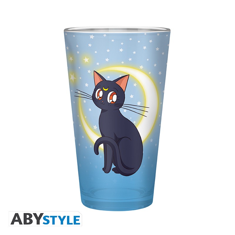 SAILOR MOON - Large Glass - 400ml - Luna & Artemis -