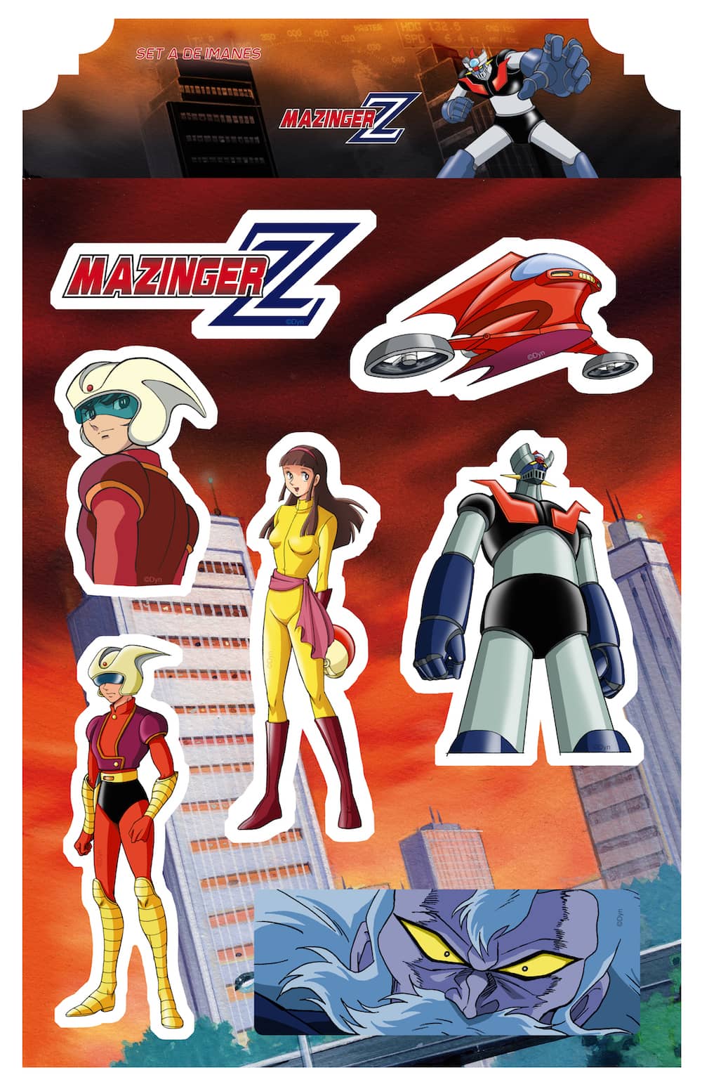 Sd Toys Mazinger Z Magneti Set A Magneti
