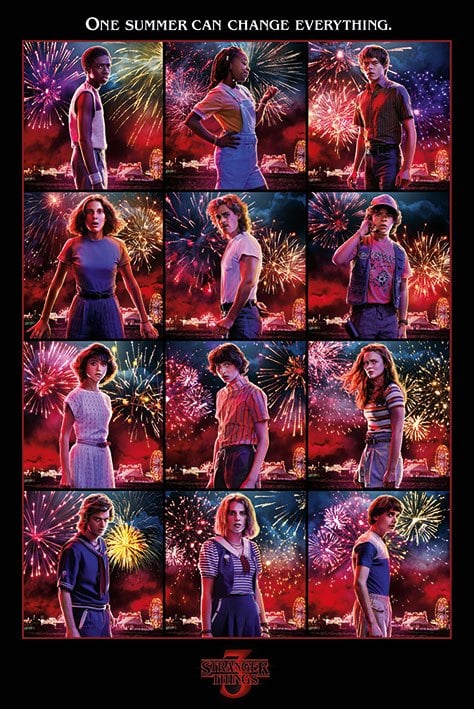 Stranger Things Poster Assembly Characters S3 61 X 91 5 Pieces
