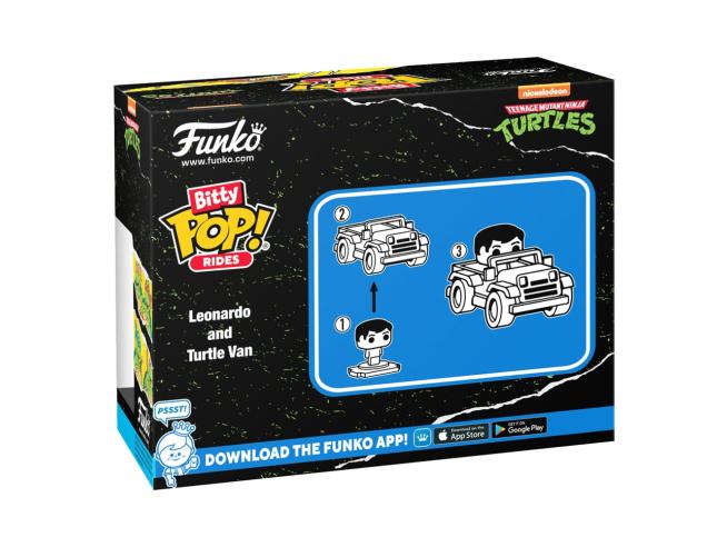 Bitty POP figure Ride Teenage Mutant Ninja Turtles Leonardo and Turtle Van