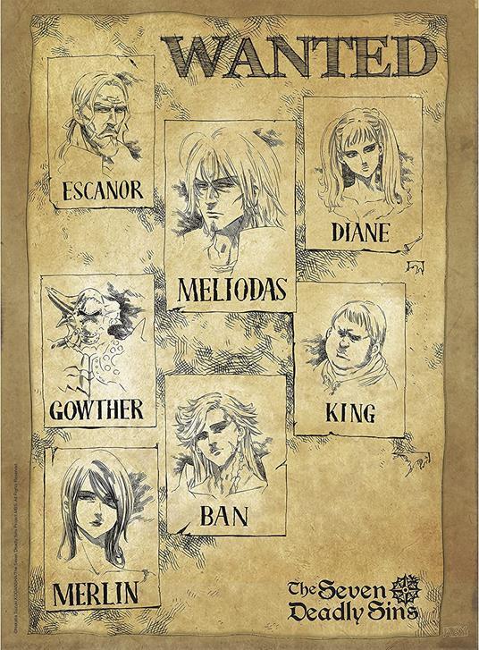 The Seven Deadly Sins - Poster "wanted" (52x38)