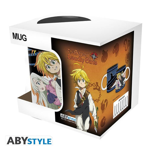 The Seven Deadly Sins Mug Meliodas, Elizabeth, Hawk da 320 ml