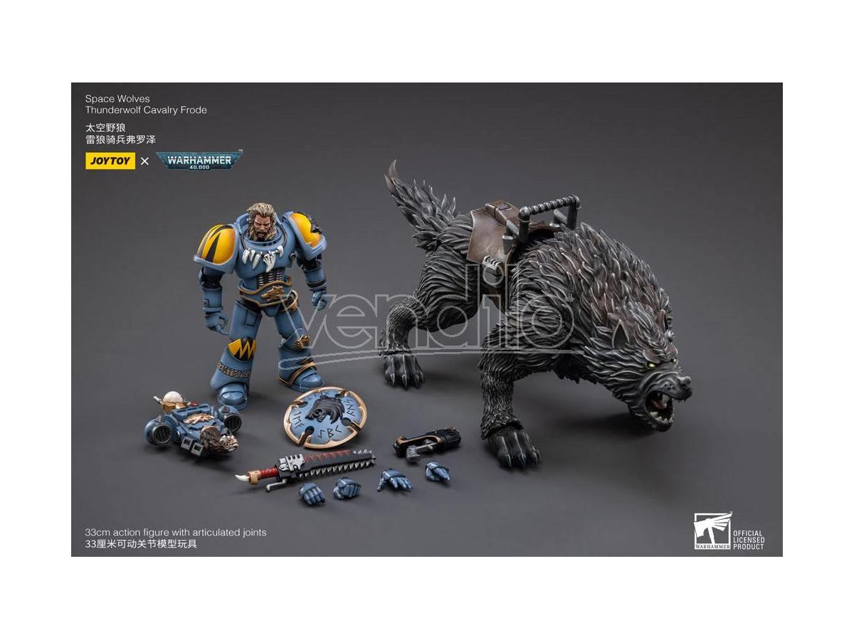 Warhammer 40k Action Figure 1/18 Space Wolves Thunderwolf Cavalry Frode Joy Toy (cn)