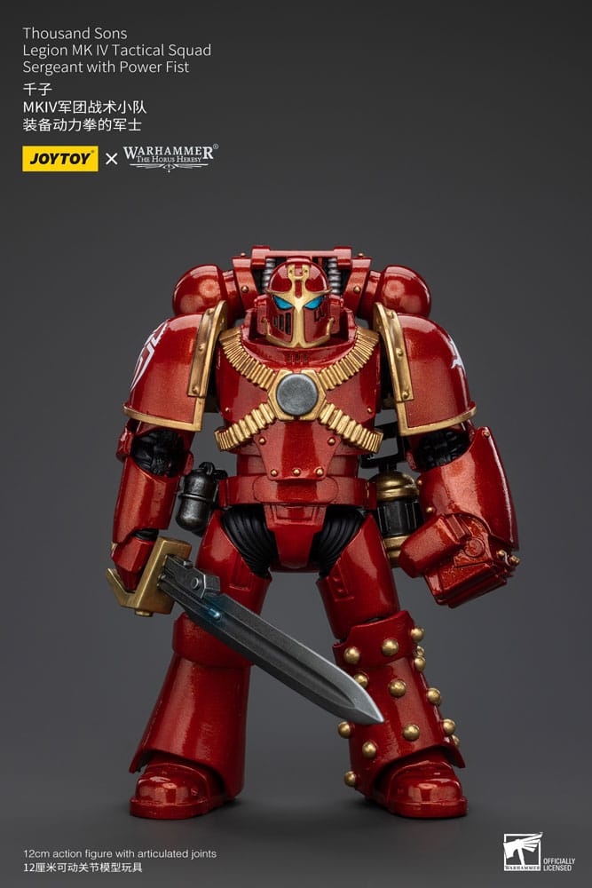 Warhammer The Horus Heresy Action Figure 1/18 Thousand Sons Legion Mk IV Tactical Squad Sergeant with Power Fist 12 cm Joy Toy