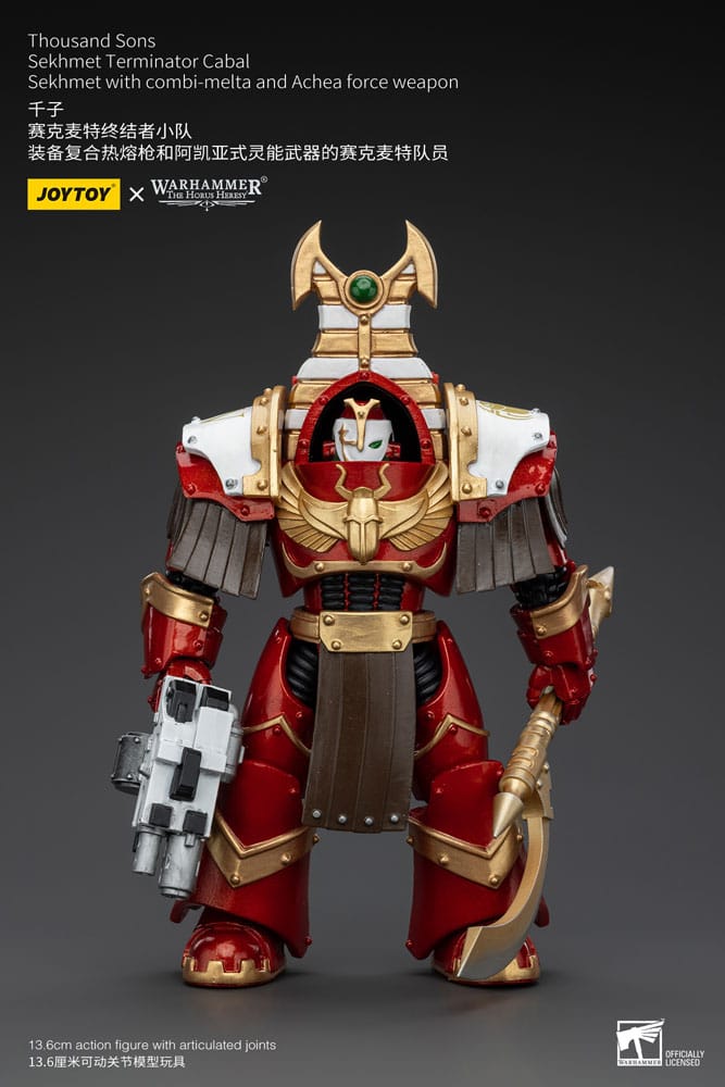 Warhammer The Horus Heresy Action Figure 1/18 Thousand Sons Sekhmet Terminator Cabal Sekhmet with Combi-melta and Achaea Force