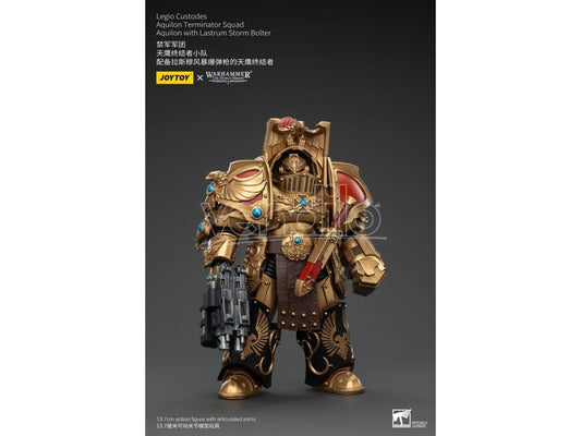 Warhammer The Horus Heresy Action Figure 1/18 Legio Custodes Aquilon Terminator Squad Aquilon With Lastrum Storm Bolter 14 cm