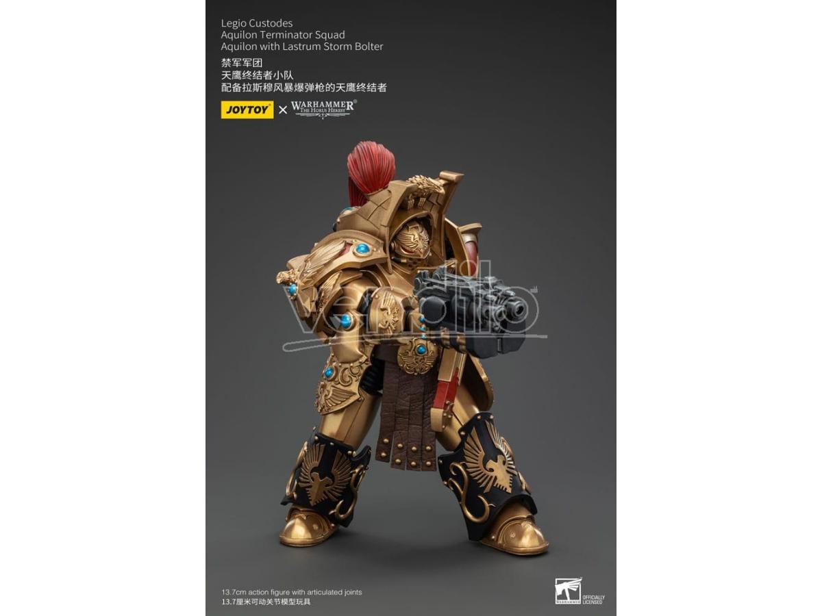 Warhammer The Horus Heresy Action Figure 1/18 Legio Custodes Aquilon Terminator Squad Aquilon With Lastrum Storm Bolter 14 cm