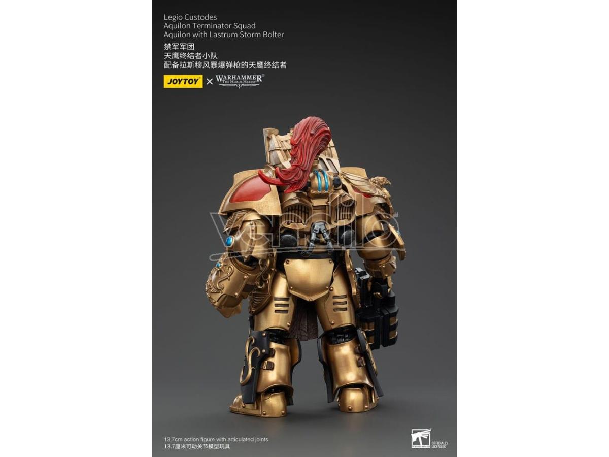 Warhammer The Horus Heresy Action Figure 1/18 Legio Custodes Aquilon Terminator Squad Aquilon With Lastrum Storm Bolter 14 cm
