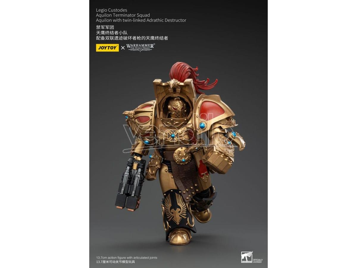 Warhammer The Horus Heresy Action Figure 1/18 Legio Custodes Aquilon Terminator Squad Aquilon With Twin-linked Adrathic