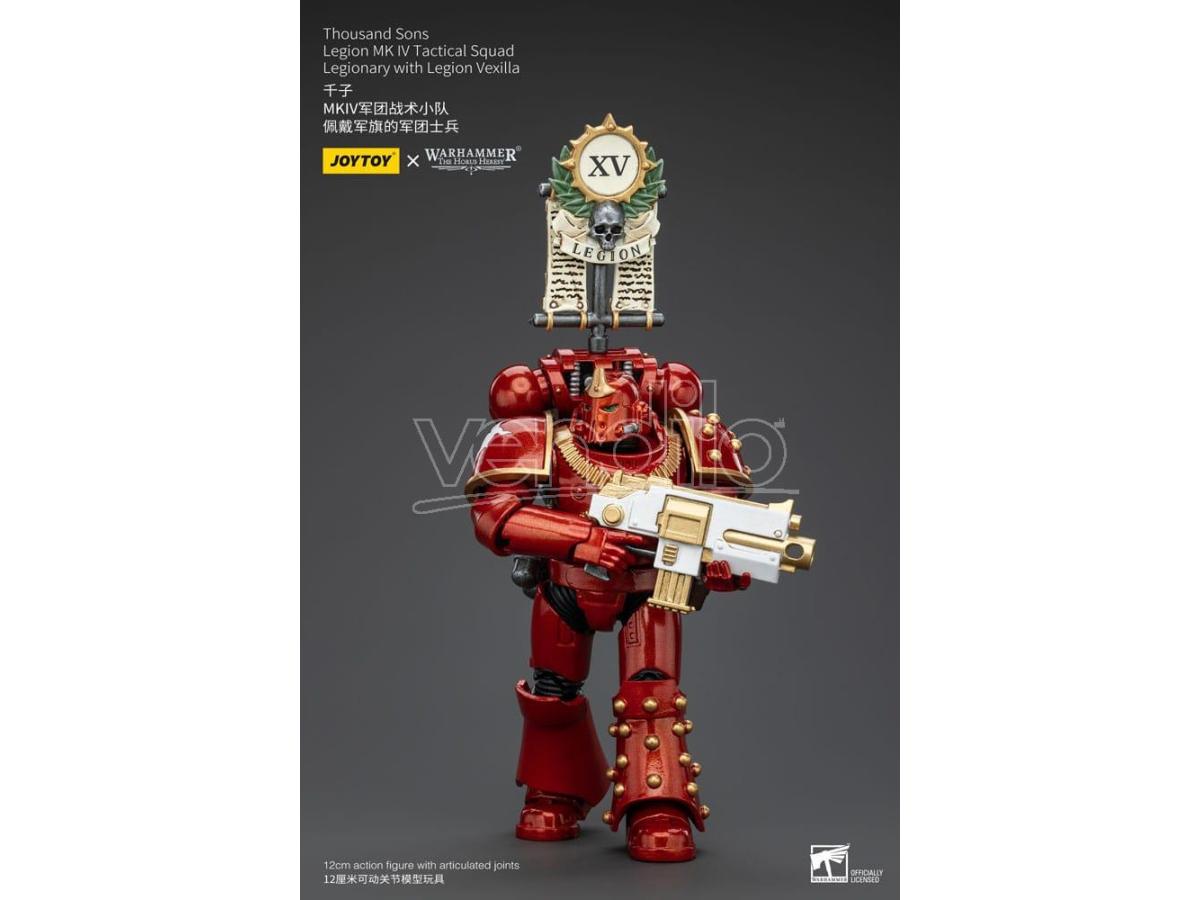 Warhammer The Horus Heresy Action Figure 1/18 Thousand Sons Legion Mk IV Tactical Squad Legionary with Legion Vexilla 12 cm Joy