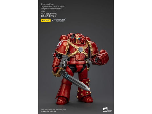 Warhammer The Horus Heresy Action Figure 1/18 Thousand Sons Legion Mk IV Tactical Squad Sergeant with Power Fist 12 cm Joy Toy