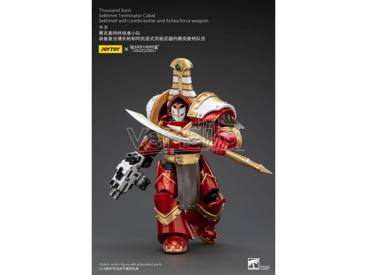 Warhammer The Horus Heresy Action Figure 1/18 Thousand Sons Sekhmet Terminator Cabal Sekhmet with Combi-bolter and Achaea Force
