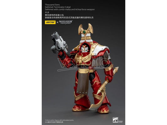 Warhammer The Horus Heresy Action Figure 1/18 Thousand Sons Sekhmet Terminator Cabal Sekhmet with Combi-melta and Achaea Force