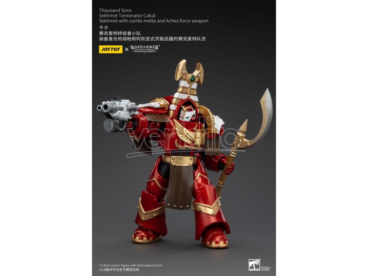 Warhammer The Horus Heresy Action Figure 1/18 Thousand Sons Sekhmet Terminator Cabal Sekhmet with Combi-melta and Achaea Force