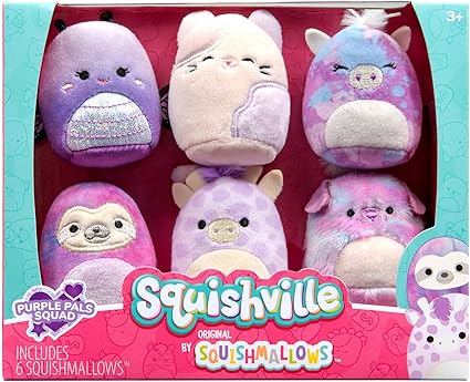 Squishmallows Mini plush toy set assorted 5cm - Purple Pals Squad