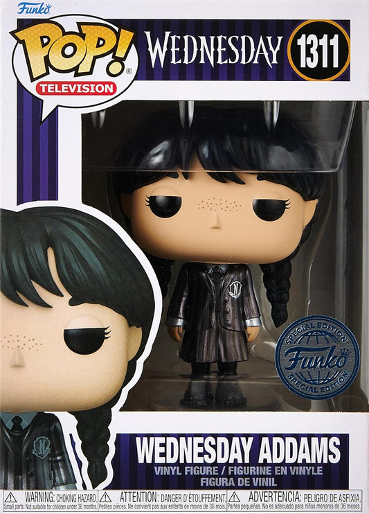 Wednesday Pop! Tv Vinyl Figure Wednesday Addams 9 Cm Metallic 1311