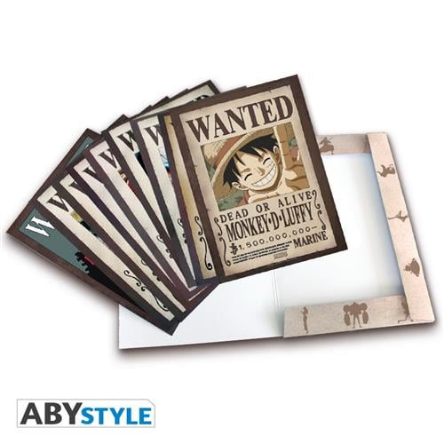 One Piece Portfolio 9 Posters 21x29,7 - Wanted Luffy Crew Wano Gadget