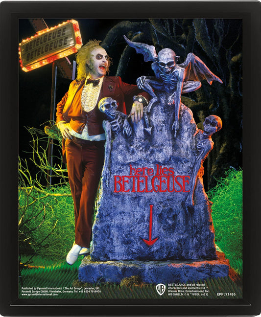 Beetlejuice 3d Poster Lapide 25 x 20 Cm Pyramid International