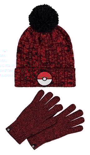 BERRETTO + GUANTI POKEMON LOGO - ABBIGLIAMENTO