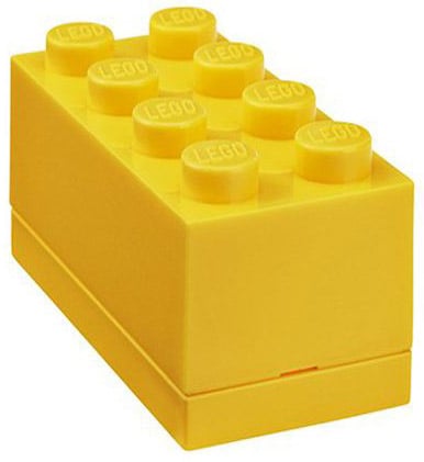 LEGO MINI BOX 8 YELLOW GADGET CONTAINER