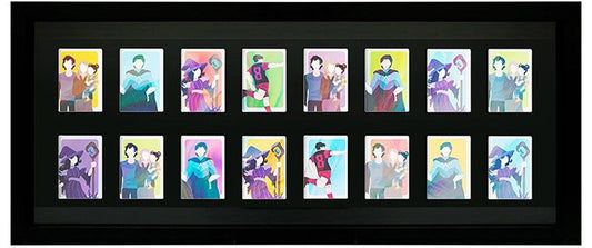 BLACK TRADING CARD DISPLAY FRAME 16 PLACES CARD PROTECTOR - PLAYING CARDS/COLLECTIBLES