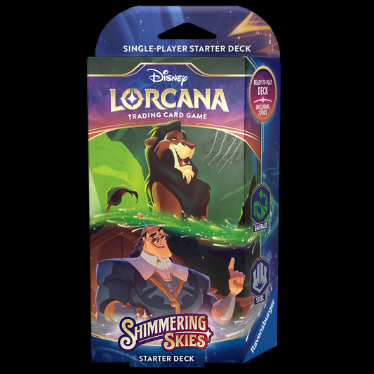 Disney Lorcana Shimmering Skies Starter Deck Emerald/Steel (ENG) Ravensburger