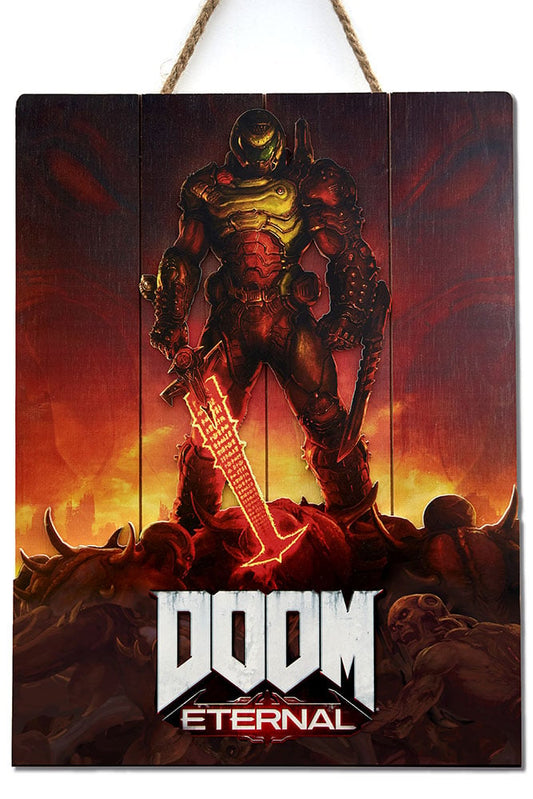 Doom Eternal In Legno Poster Poster