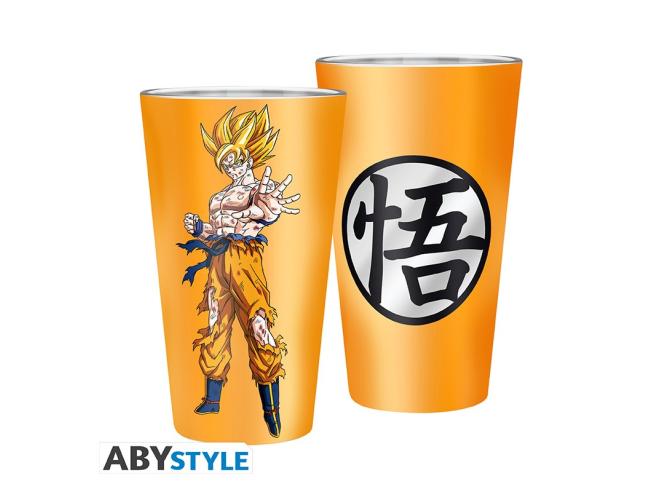 DRAGON BALL - Large Glass - 400ml - Goku Super Saiyan - box
