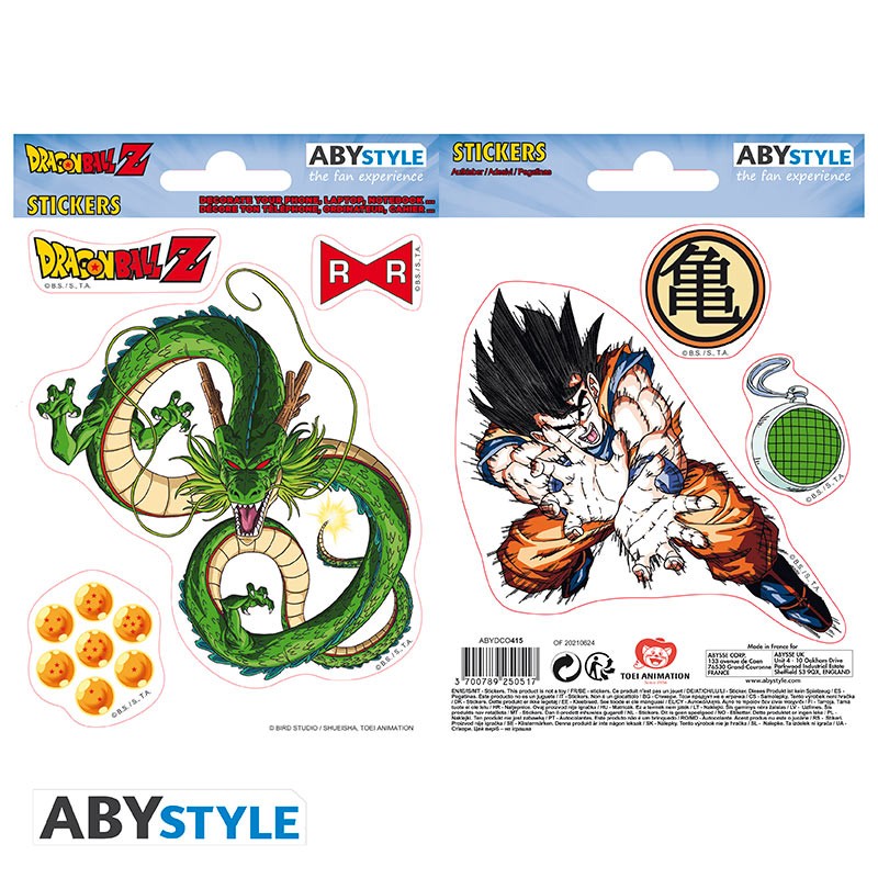 Dragon Ball - Stickers - 16x11cm/ 2 Sheets - Dbz/ Shenron