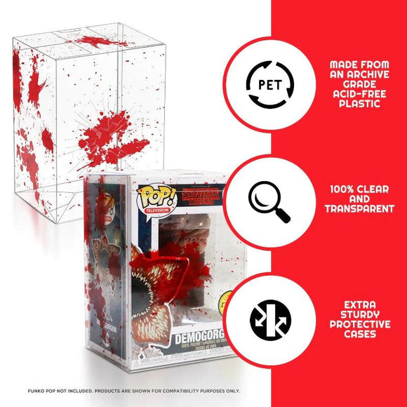 Funko Pop! Protector - 10x Red Blood Bullet Hole Soft Plastic (Thickness: 0.40mm) Protection for Standard Size (4") Figure