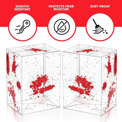 Funko Pop! Protector - 10x Red Blood Bullet Hole Soft Plastic (Thickness: 0.40mm) Protection for Standard Size (4") Figure