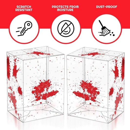 Funko Pop! Protector - 10x Red Blood Bullet Hole Soft Plastic (Thickness: 0.40mm) Protection for Standard Size (4") Figure