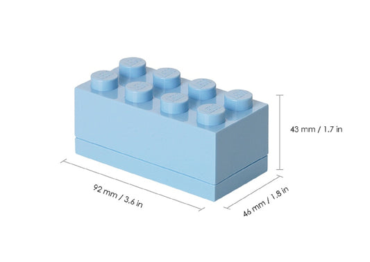 LEGO MINI BOX 8 LIGHT BLUE GADGET CONTAINER