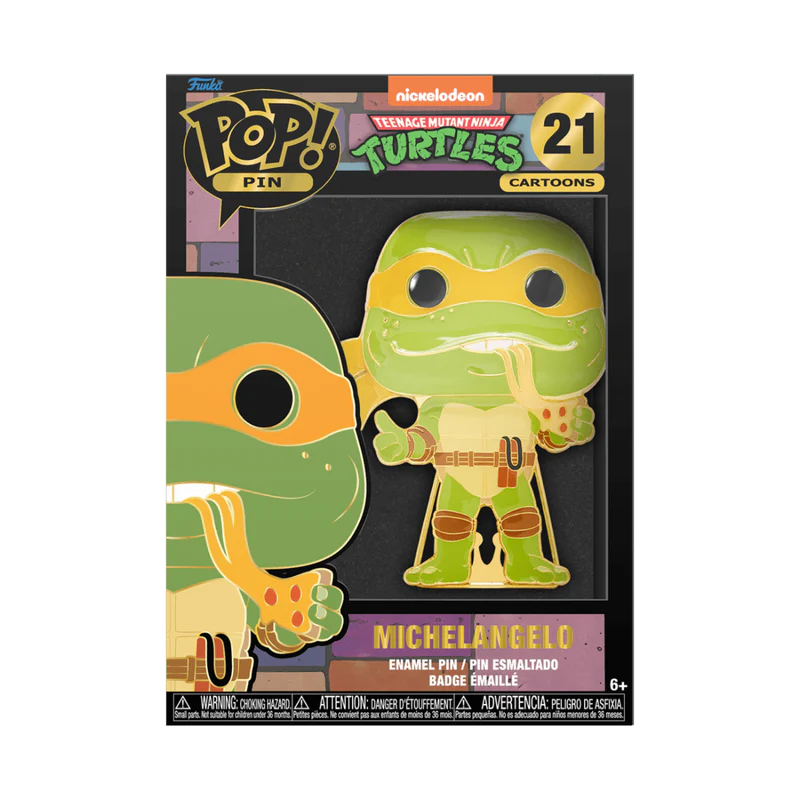 TEENAGE MUTANT NINJA TURTLES- Pop Large Enamel Pin N° 21- Michelangelo
