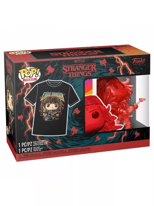 Funko Pop! Tee (Adult) Stranger Things Hunter Eddie with Guitar Vinyl Figure &amp; T-shirt Large
