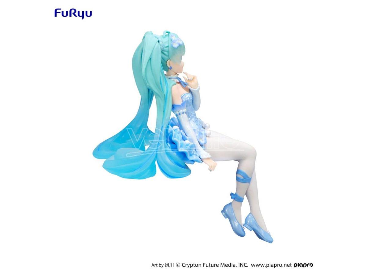 Hatsune Miku Noodle Stopper Pvc Statue Flower Fairy Nemophila Pail Blue Color Ver. 15 Cm