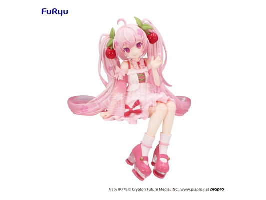 Hatsune Miku Noodle Stopper PVC Statue Sakura Miku 2025 14 Cm