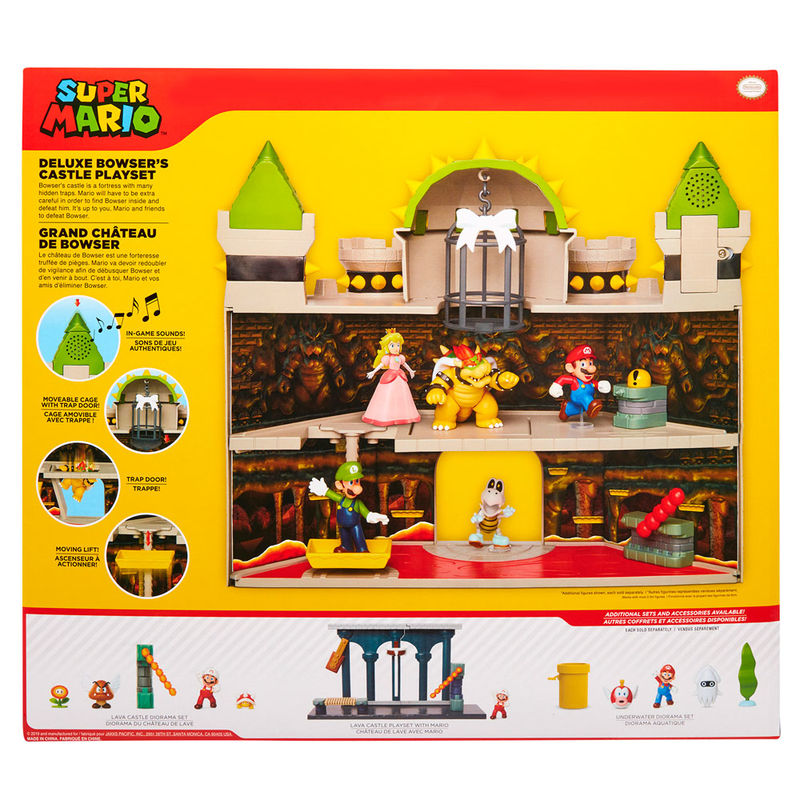 Mario Bros deluxe Bowser Castle playset