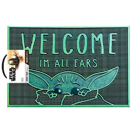 Star Wars The Mandalorian Yoda The Child Welcome Im All Ears doormat