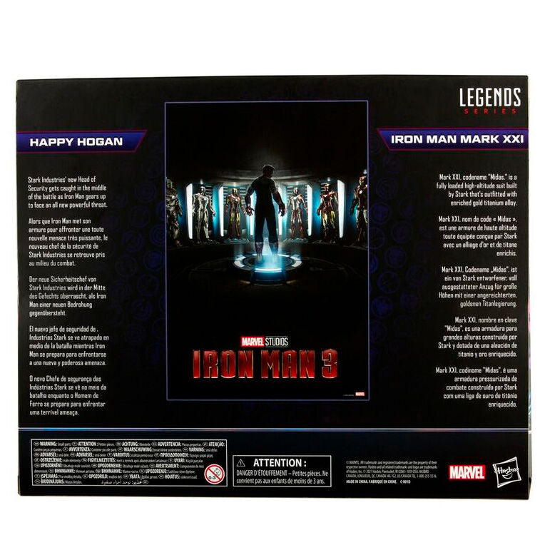 Marvel The Infinity Saga Iron Man 3 Happy Hogan and Iron Man Mark XXI set 2 figures 15cm