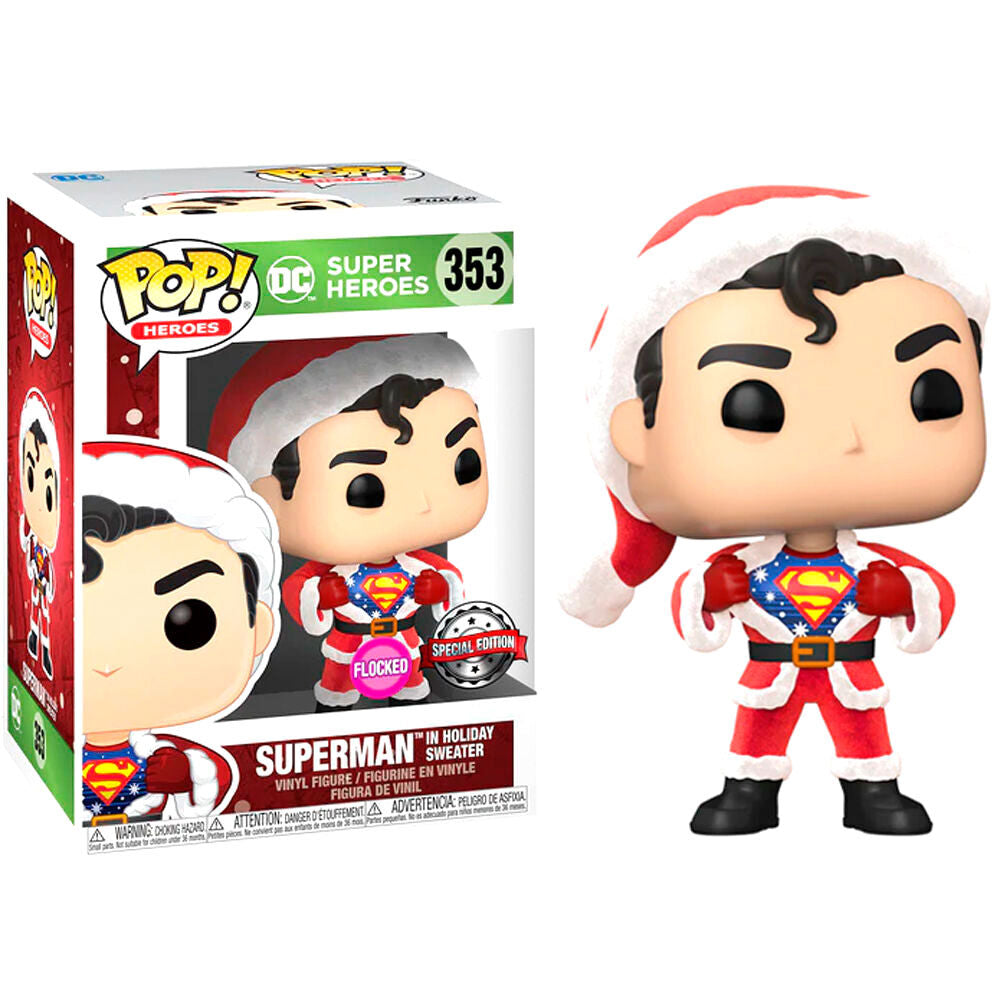 Set figure POP & Tee Back DC Comics Superman Exclusive Flocked I