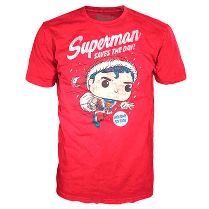 Set figure POP & Tee Back DC Comics Superman Exclusive Flocked I
