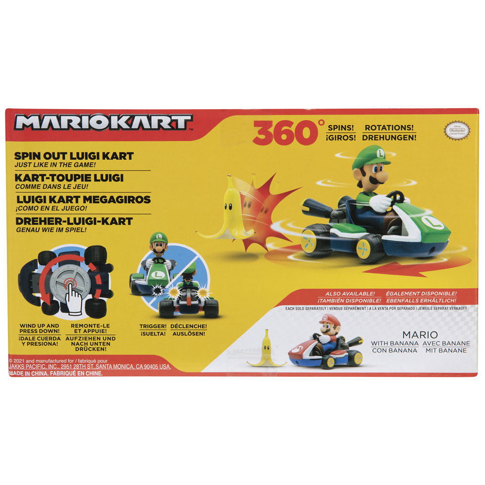 Mario Kart spinout Luigi Kart figure 6cm