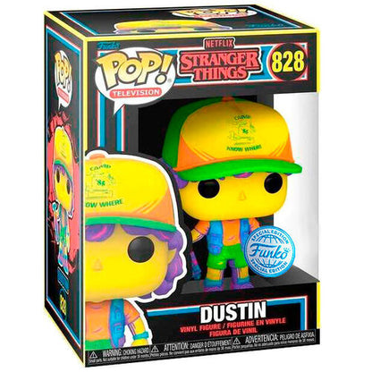 POP figure Stranger Things Dustin in Beef Black Light Exclusive 828