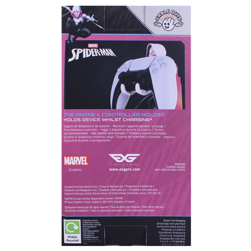 Marvel Spiderman Spider Gwen figure clamping bracket Cable guy 20cm