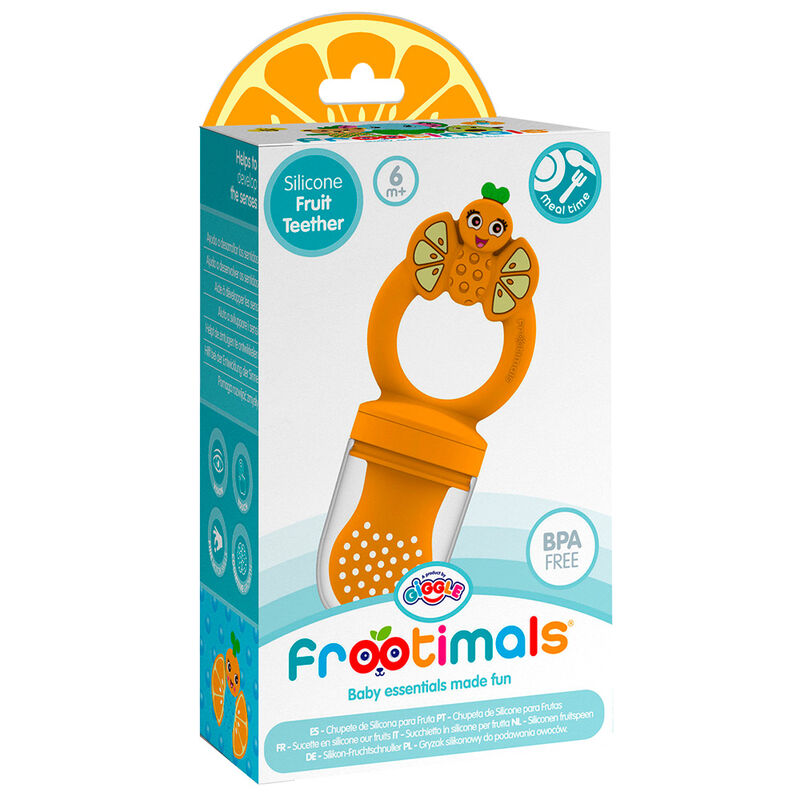 Frootimals Orangiefly silicone fruit teether
