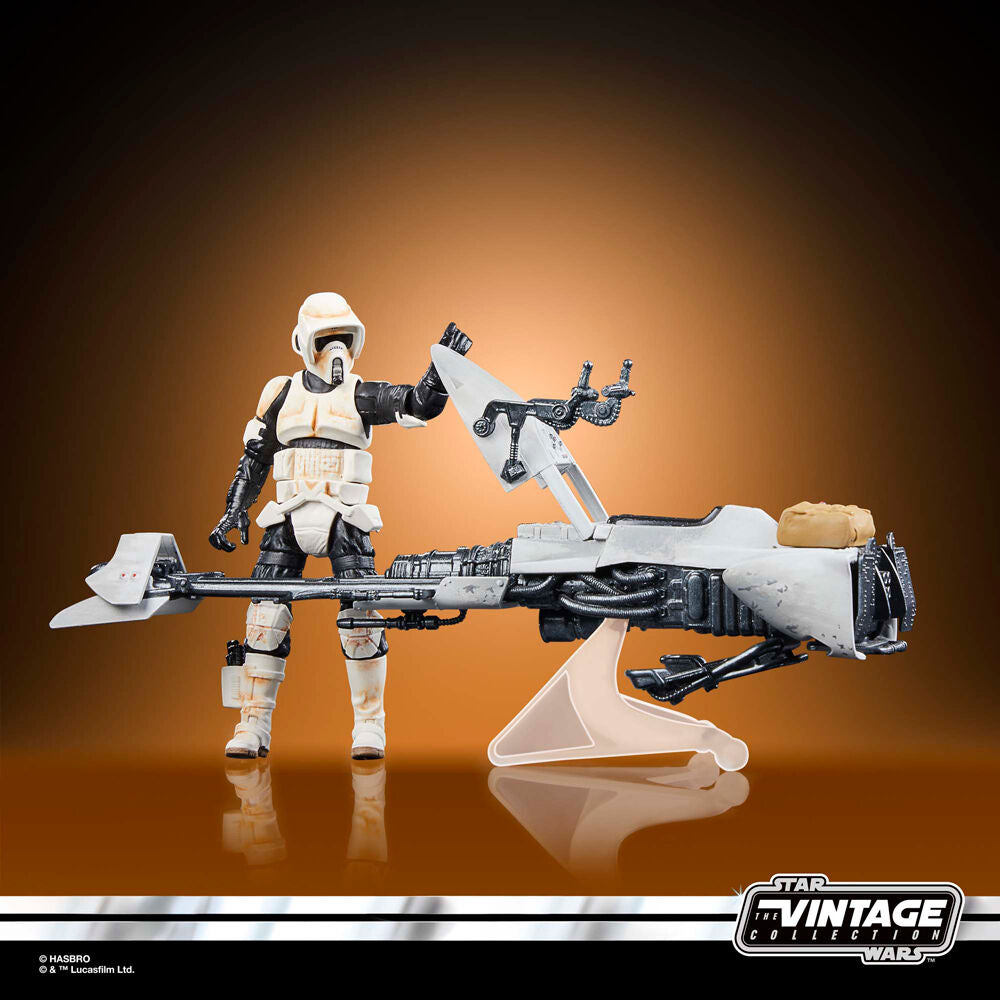Star Wars the Mandalorian Speeder Bike Scout Trooper & Grogu figure 9cm