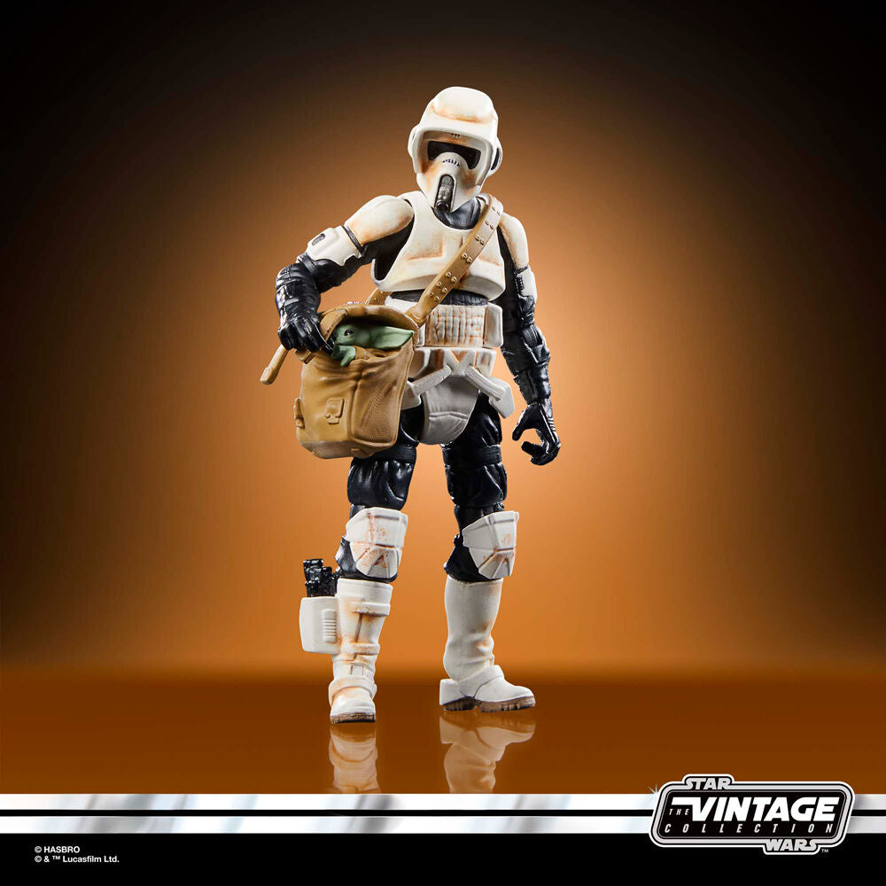 Star Wars the Mandalorian Speeder Bike Scout Trooper & Grogu figure 9cm