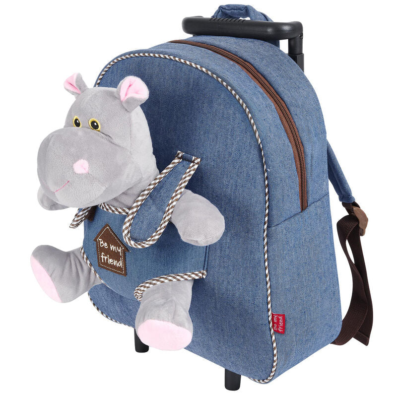Holly Hypopotamo Trolley with plush toy 38cm